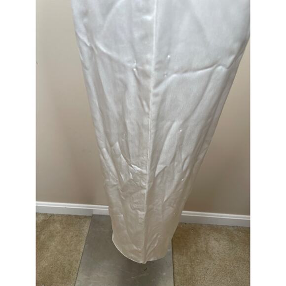 Retrofete Lorelai Strapless Ruched Draped Ruffle Asymmetric Maxi Dress Sz Small - Picture 11 of 15